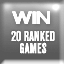 Icon for 20 Online Ranked Wins