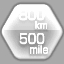 Icon for 800 km/500 miles driven
