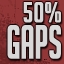 Hit 50% of the gaps