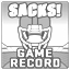 Icon for Game Record for Defensive Sacks